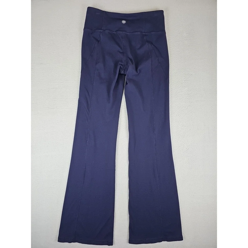 Athleta Revelation Leg Yoga Pants‎ Size Small Blue Bootcut Stretch 903795
